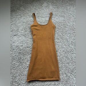 Camel mini dress (Get a Little Cozy Mini Dress- Small- Dress Up)